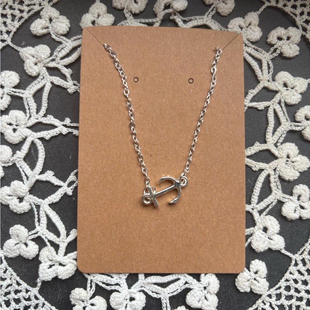 Silver Anchor Pendant Anklet